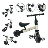 Bicicleta Equilíbrio Infantil 3 Em 1 Balance E Triciclo Cor Branco