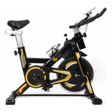 Bicicleta Ergométric Rb Fitness Mx5000 Spinning Com Roda De Inércia De 13kg De Força Preto amarelo Bicicleta Profissional