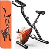 Bicicleta Ergométrica Bicicleta Ergométrica Dobrável 5 Em 1 Com Resistência Magnética De 16 Níveis 10DB Quase Silenciosa Vertical Para Uso Interno Com Capacidade De 158 Kg Encosto Confortável