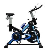 Bicicleta Ergométrica Para Spinning Mecanica 13kg Joyfox K863 13kg Fitness Cor Preto Azul Azul 
