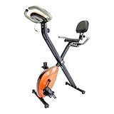 Bicicleta Ergométrica Vertical Dobrável Preto Laranja WCT Fitness