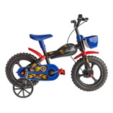 Bicicleta Infantil Aro 12 Com Rodinhas Moto Bike Menino