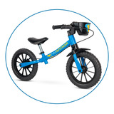 Bicicleta Infantil Aro 12 Equilíbrio Nathor Balance Azul