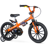 Bicicleta Infantil Aro 16 Aluminio   Extreme Laranja Aço Carbono   Nathor