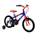 Bicicleta Infantil Aro 16 Masculina Homem Aranha Com Rodinha