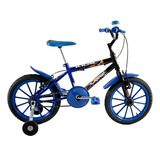 Bicicleta Infantil Aro 16 Masculina Menino Boy 3 4 5 6 Anos Cor Azul Dalannio Bike