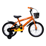 Bicicleta Infantil Aro 16 Menino Menina Rodinhas E Cestinha