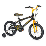 Bicicleta Infantil Aro 16 Personagens Menino Cor Preto