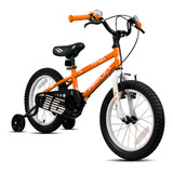 Bicicleta Infantil Aro 16 Pro x Dom Boy Meninos Com Rodinha Cor Laranja
