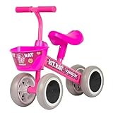 Bicicleta Infantil Balance Bike Sem Pedal Kit Kat Track Bikes Pink Neon