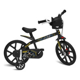 Bicicleta Infantil Bandeirante Aro 14 Batman Preto