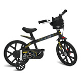 Bicicleta Infantil Batman Aro 14 Preta Bandeirante