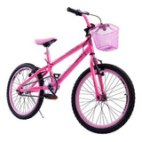 Bicicleta Infantil Colli Bike Jully 107 19d Aro 20 Com Cesta Cor Rosa