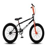Bicicleta Infantil Criança Aro 20 BMX PRO X FreeStyle V Brake Aros Em Aluminio Preto Laranja