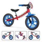 Bicicleta Infantil Equilíbrio Balance Nathor Spiderman Aro12
