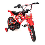 Bicicleta Infantil Estilo Moto Aro 16 Vermelha Unitoys