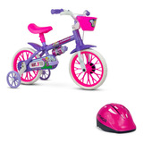 Bicicleta Infantil Feminina Cor Violeta Nathor Violet Aro 12
