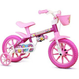 Bicicleta Infantil Flor Nathor Rosa Aro