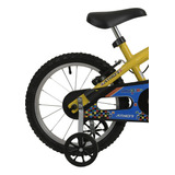 Bicicleta Infantil Infantil Athor Baby Boy 2023 Aro 16 Freios V brakes Cor Amarelo Com Rodas De Treinamento