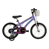 Bicicleta Infantil Menina Freio V brake Aro 16 Athor Cores Cor Violeta