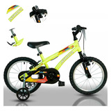 Bicicleta Infantil Menino Freio V brake Aro 16 Athor Cores Cor Amarelo