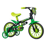 Bicicleta Infantil Nathor Aro 12 Menino Black De 2 A 5 Anos Cor Preto verde