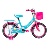Bicicleta Infantil Unitoys Love Aro 16 Tifany rosa
