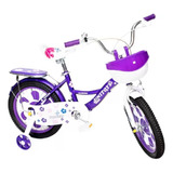 Bicicleta Infantil Unitoys Roxa Aro 16