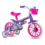 Bicicleta Infantil Violet Nathor Aro 12 Com Rodinhas