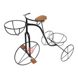 Bicicleta Jardim Decorativa Com Suporte Para Vaso Preta