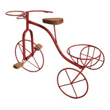 Bicicleta Jardim Vermelha Pequena Com Suporte Para Vaso