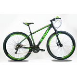 Bicicleta Ksw Aro 29 Xlt Cambios E Pedivela Shimano K7 24v Cor Preto verde