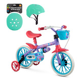 Bicicleta Lilo Stitch Cestinha Rodinha Garrafinha E Capacete