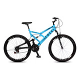 Bicicleta Masculina E Feminina Aro 26 Dupla Suspensão Colli Cor Azul Tamanho Do Quadro 19