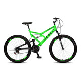 Bicicleta Masculina E Feminina Aro 26 Dupla Suspensão Colli Cor Verde Neon Tamanho Do Quadro 19