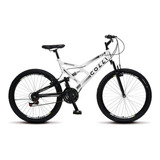 Bicicleta Masculina E Feminina Aro 26 Dupla Suspensão Colli Passeio Gps Cor Branco Tamanho Do Quadro 19