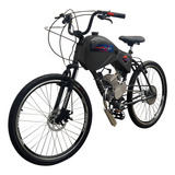 Bicicleta Motorizada 100cc 52 Fr Disk susp Cargo Rocket Cor Preto Cadillac