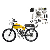 Bicicleta Motorizada Carenada Fr disk kit Bike Desmont Cor Amarelo Summer