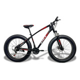 Bicicleta Mountain Bike Gtr x Fat Bike Aro 26 19 21v Freios A Disco Mecânico Câmbios Shimano Tourney Tz510 E Tz400 Quadro Alumínio Cor Preto