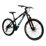 Bicicleta Mountain Bike Vikingx Freeride Tuff 30 R26 Tamanho Do Uadro 13 Preto azul