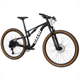 Bicicleta Mtb Caloi Elite Fs Alumínio Full Sram Boost 1x12v Cor Preto Tamanho Do Quadro M 170cm 180cm