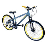 Bicicleta Mtb Viking Tuff 30 Shimano Aro 26 21v Freios Disco Cor Cinza Tamanho Do Quadro 14