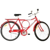 Bicicleta Passeio Masculina Monark Barra Circular Fi R26 Vermelho