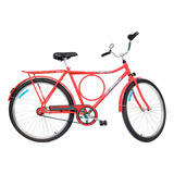 Bicicleta Passeio Monark Barra Circular Cp R26 Vermelho