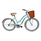 Bicicleta Passeio Ntz Bikes Vintage Retro R26 Tamanho Do Uadro M Azul turquesa