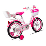 Bicicleta Pro X Infantil Missy Vintage Com Cadeirinha Aro 16 Cor Branco