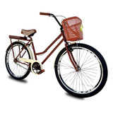 Bicicleta Retrô Verona Aro 26 Freios Alumínio E Cesta