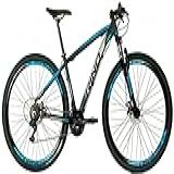 Bicicleta RINO EVEREST 29 Freio Hidráulico Cambios Shimano 24v Com Trava Preto Azul 17 