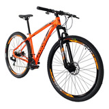 Bicicleta Rino Everest Aro 29 Freio Disk Cambios Shimano 24v Cor Todo Laranja