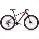 Bicicleta Sense Mtb Fun Comp 2023 2023 Aro 29 S 16v Freios De Disco Hidráulico Câmbios Shimano Altus M315 ts Y Shimano Tourney Tx800 Cor Grafite rosa
